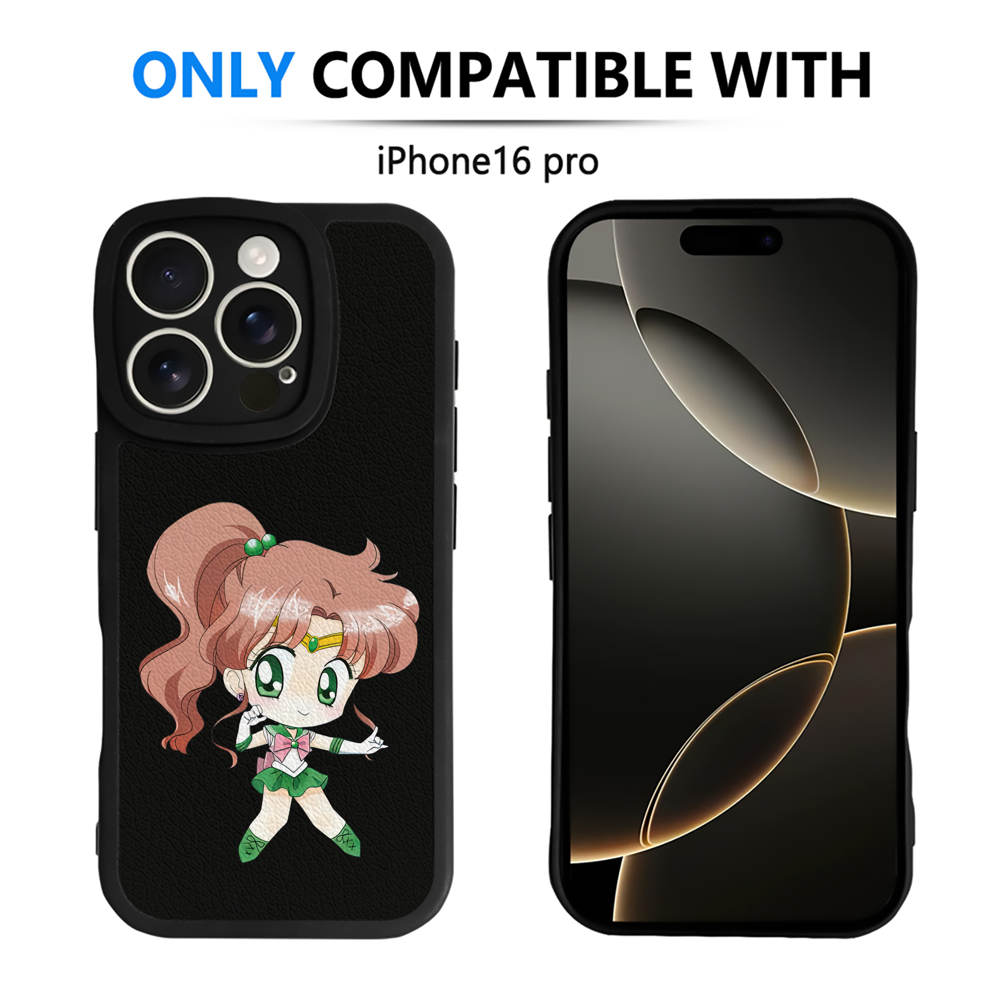 （画像用） 美少女戦士セーラームーン 木野 まこと きの まこと Sailor Moon Kino Makoto （セーラージュピター；Sailor Jupiter） 【iPhone 16シリーズ対応】シリコンスマホケース（レザー調） 材質：シリコン